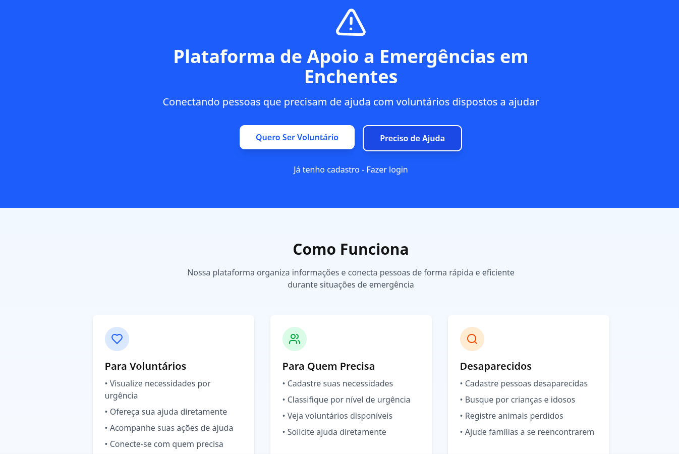 Projeto SOS Chuvas